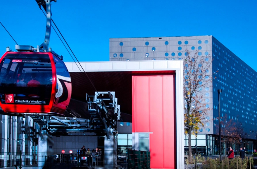 Cable Car - Campus of Wroclaw University of Science and Technology 