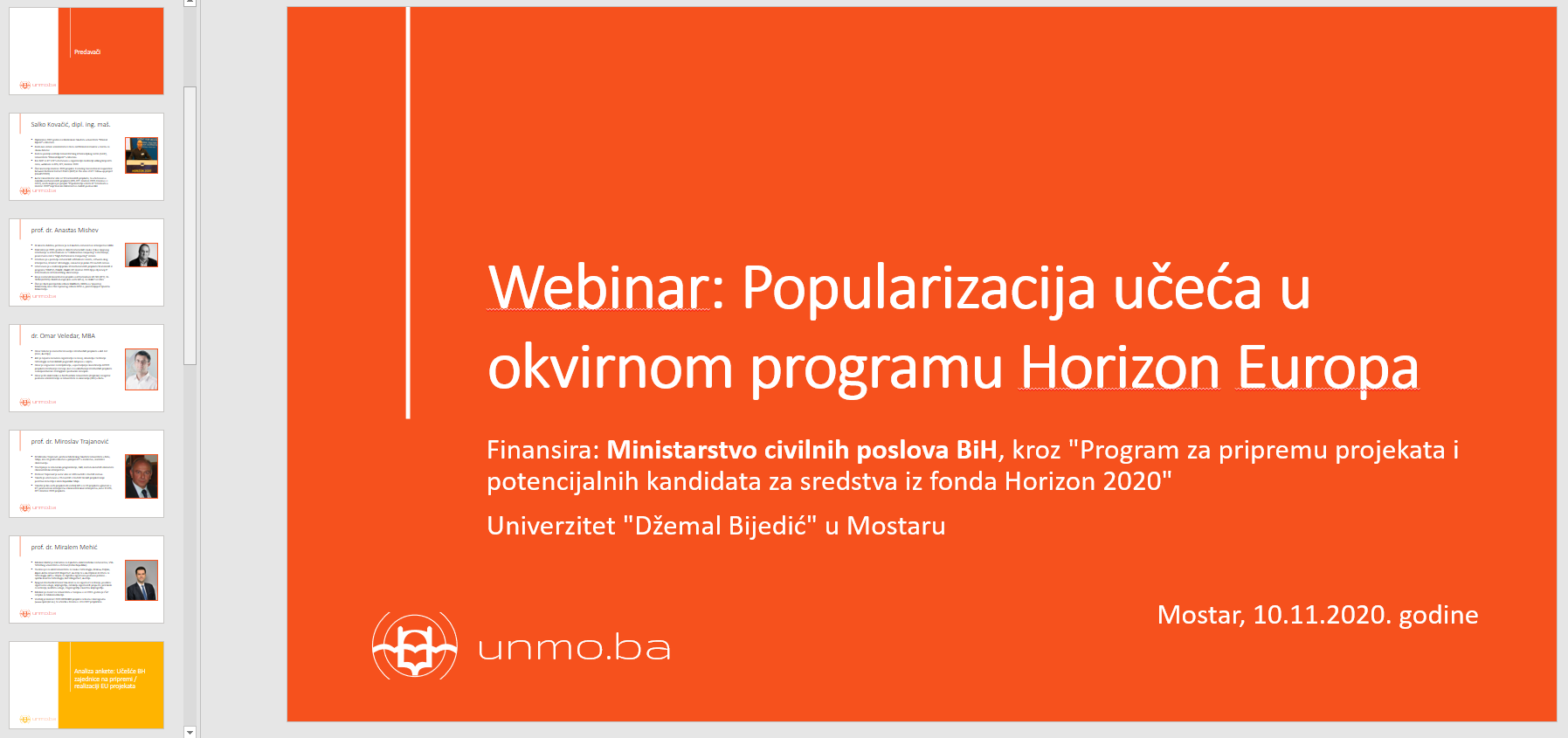 Popularizacija učeća u okvirnom programu Horizon Europa